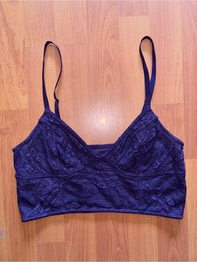 Free People Navy Lace Bralette with Thin Straps